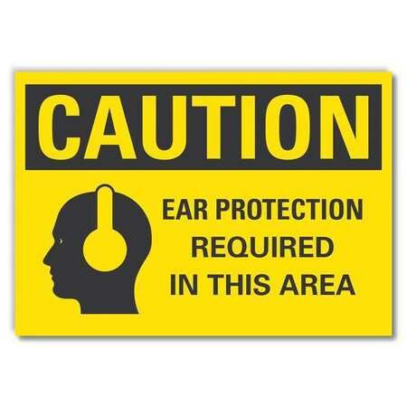 LYLE LCU3-0158-RD_7x5 CAUTION SIGN SELF-ADHESIVE VINYL 5 IN H