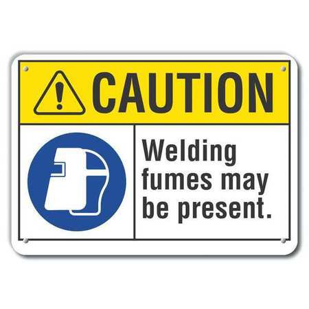 LYLE LCU3-0070-RA_14x10 RFLCTV WELDING HAZARD CAUT SIGN,10X14IN