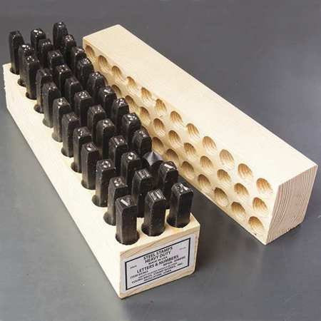 YOUNG BROS. STAMP WORKS, INC. 07363 STEEL STAMPS SET 3 SHANK L STEEL