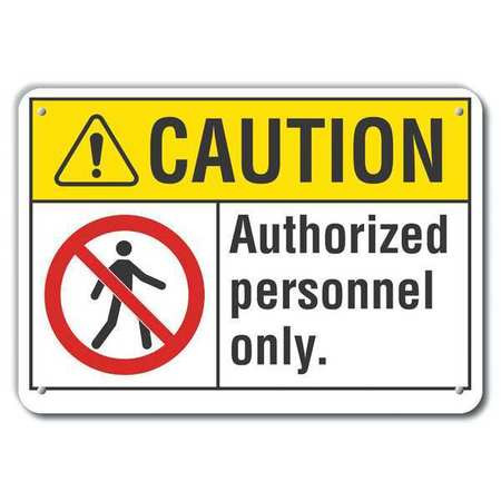LYLE LCU3-0079-RA_14x10 CAUTION SIGN RECYCLED ALUMINUM 10 IN H