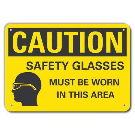 LYLE LCU3-0166-RA_10x7 CAUTION SIGN RECYCLED ALUMINUM 7 IN H