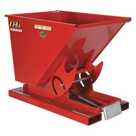 VESTIL D-75-LD-SR SELF-DUMP LD HOPPER,.75 CU. YD.,2K,RED
