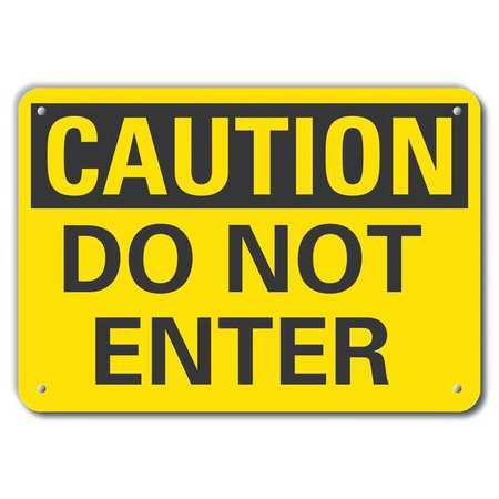 LYLE LCU3-0215-RA_14x10 CAUTION SIGN DO NOT ENTER 10 X14 