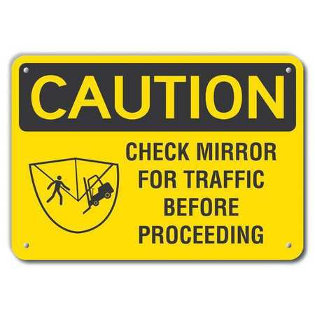 LYLE LCU3-0135-RA_14x10 CAUTION SIGN 10 H 14 W RECYCLED ALUM