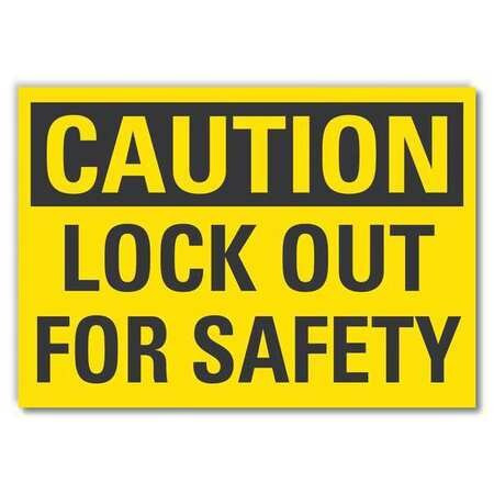 LYLE LCU3-0261-RD_5x3.5 SIGN SELF-ADHESIVE VINYL 3-1/2 IN H