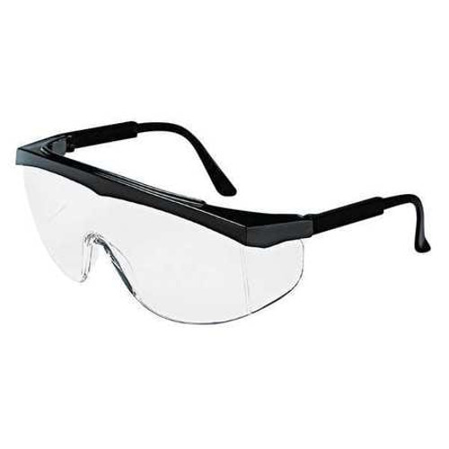 CREWS CWS SS110 SAFETY GLASSES BLACK CLEAR PK12