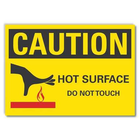 LYLE LCU3-0147-RD_14x10 CAUTION SIGN SELF-ADHESIVE VINYL 10 IN H