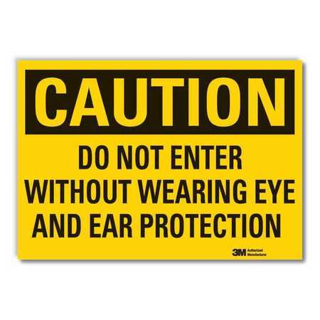 LYLE LCU3-0420-RD_5x3.5 CAUTION SIGN 3-1/2 IN H VINYL