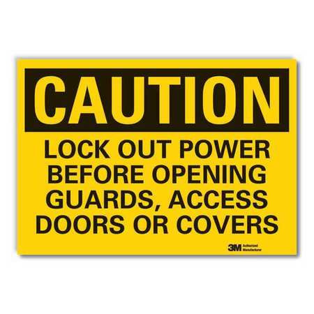 LYLE LCU3-0452-RD_5x3.5 CAUTION SIGN 3-1/2 IN H VINYL