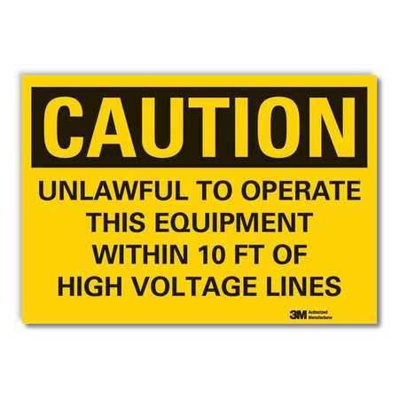 LYLE LCU3-0465-RD_10x7 CAUTION SIGN 7 IN H VINYL