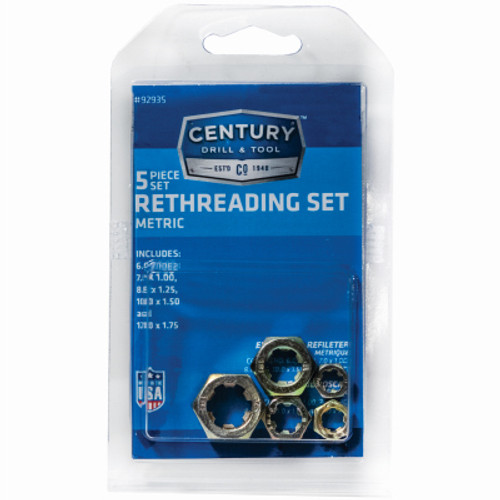 CENTURY DRILL  TOOL 92935 RETHREADING DIE SET, RIGHT HAND, METRIC,