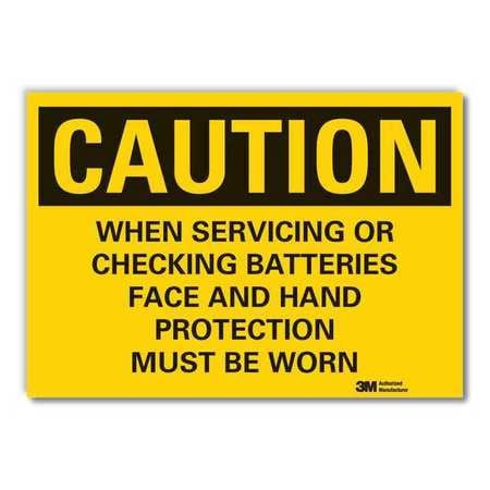 LYLE LCU3-0471-RD_5x3.5 CAUTION SIGN 3-1/2 IN H VINYL