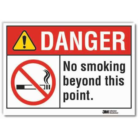 LYLE LCU4-0131-RD_10x7 NO SMOKING SIGN ENGLISH 10 IN W