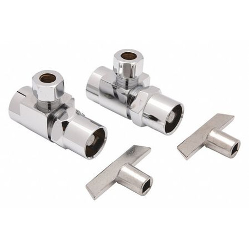 ZURN INDUSTRIES ZH8822-XL-LK-PC ANGLE SUPPLY STOP CHROME 2-3/4 IN L FIP