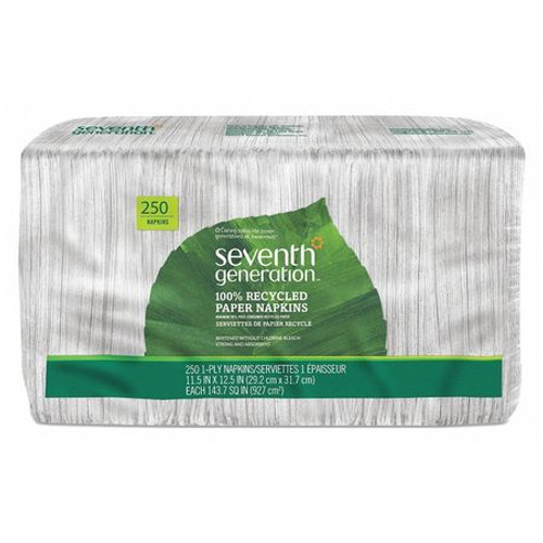 SEVENTH GENERATION 12PN250 LUNCHEON NAPKINS WHITE PK250