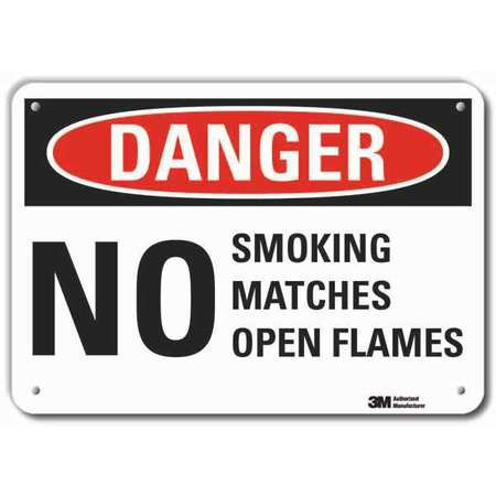 LYLE LCU4-0552-RA_10x7 NO SMOKING SIGN CORNER HOLES 10 IN W