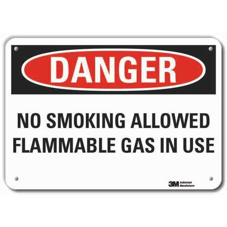LYLE LCU4-0577-RA_14x10 NO SMOKING SIGN CORNER HOLES 14 IN W