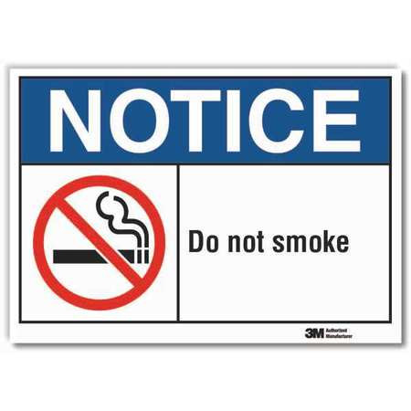 LYLE LCU5-0028-RD_14x10 NO SMOKING SIGN SELF-ADHESIVE VINYL 10IN