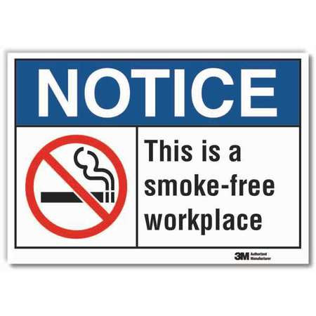 LYLE LCU5-0029-RD_14x10 NO SMOKING SIGN SELF-ADHESIVE VINYL 10IN
