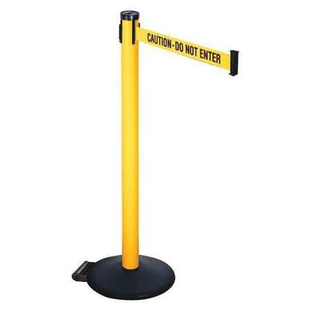 RETRACTA-BELT 305PYW-CAU BARRIER POST YLW/BLACK TEXT 2 IN BELT W