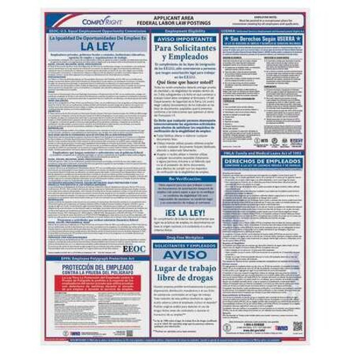 COMPLYRIGHT E0076S FEDERAL APPLICANT AREA POSTER SPANISH