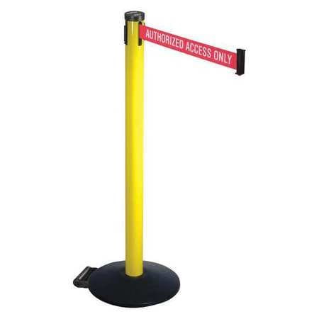 RETRACTA-BELT 305YA-AAO BARRIER POST BLACK RED/WHITE BELT TEXT