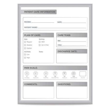 GHENT GRPM311P-18 HEALTHCARE PATIENT ROOM MAGNETIC WHITEBO