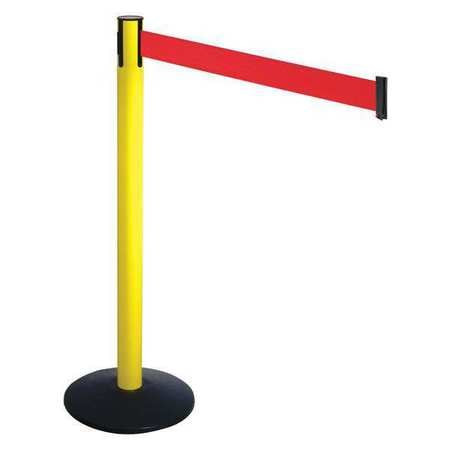 RETRACTA-BELT 331YA-RD BARRIER POST BLACK RED BELT 3 IN BELT W