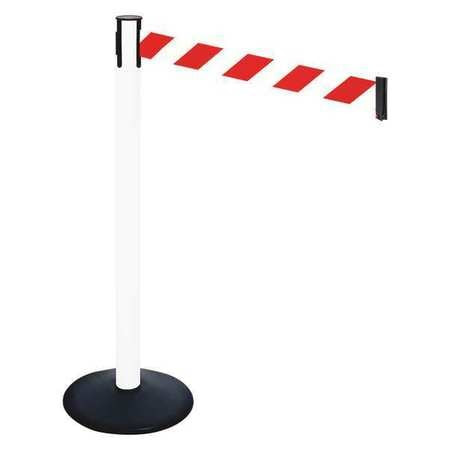 RETRACTA-BELT 331PWH-RWD BARRIER POST PVC POST RED/WHITE BELT