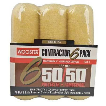 WOOSTER R751-9 1/2" NAP, 9" WIDE PAINT ROLLER
