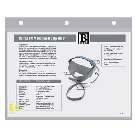 BOTRON COMPANY INC. B7406 ESD SHEET PROTECTOR 11X8.5X0.12IN PK100