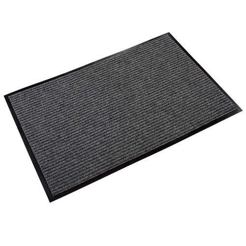 CROWN MATS NRR0036GY RIBBED CARPET MAT,3FT.X60FT.,GRAY