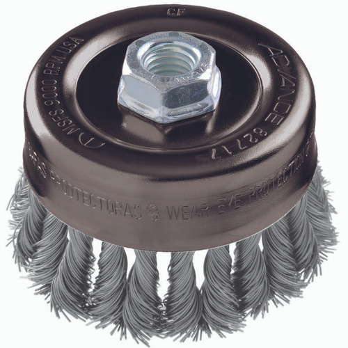 PFERD 82330 2-3/4" KNOT WIRE CUP BRUSH .020 SS WIRE
