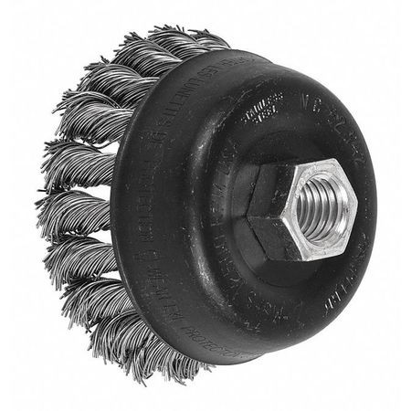PFERD 82342 3-1/2 KNOT WIRE CUP BRUSH .020 SS WIRE
