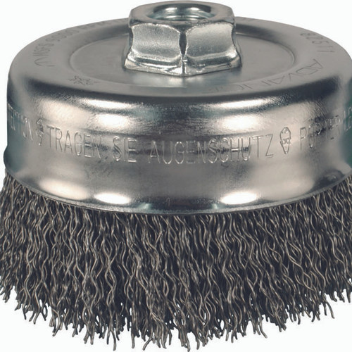 PFERD 82514 5" CRIMPED WIRE CUP BRUSH .014 CS WIRE
