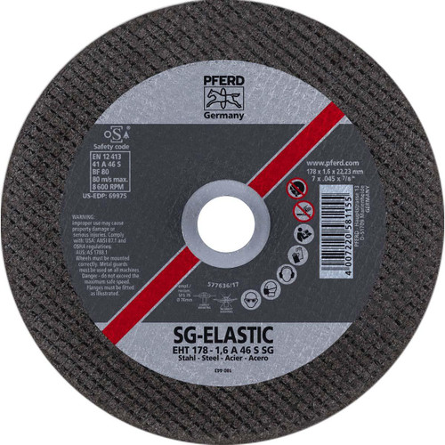 PFERD 69975 CUT-OFF WHEEL,TYPE 1,7" X .045"