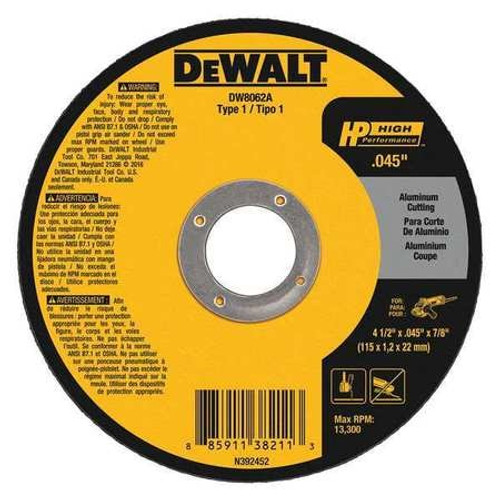 DEWALT TOOLS DW8062A 4-1/2 X.045 X 7/8 HP T1 ALUMINUM CUTTING