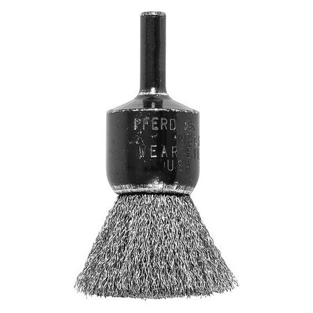 PFERD 82986 3/4" CRIMPED WIRE END BRUSH .006 SS WIRE