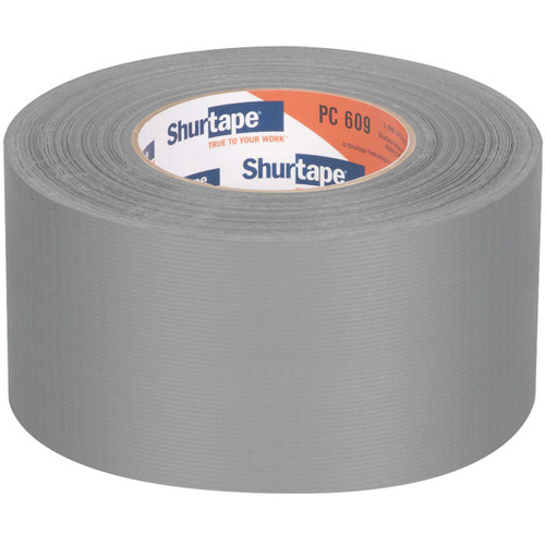 SHURTECH BRANDS 196307 PC 609 3"X60YDS CLOTH DUCT TAPE SILVER 1