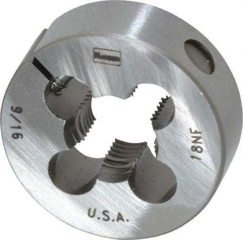 IRWIN 4049ZR DIE 9/16-18 NF 1-1/2 RD ADJ