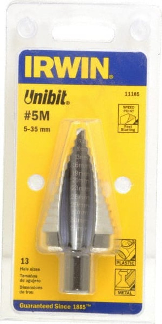 IRWIN 11105ZR 13 HOLE SIZES, 5 TO 35MM HOLE DIAM COBAL