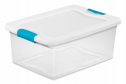 STERILITE CORP 14948012 LATCHING STORAGE BOX, SEE-THROUGH BASE, 