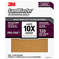 3M 30120ES-15-G SANDPAPER GRIP 120 9X11IN 15PK