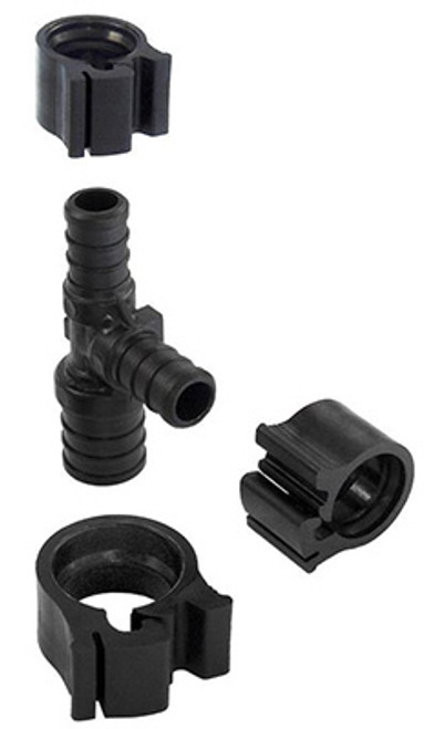 FLAIR-IT 30824 PEXLOCK REDUCING TEE, 3/4 X 1/2 X 1/2-IN