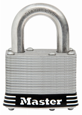 MASTER LOCK 5SSKADHC KEYED LAMINATED PADLOCK, STAINLESS STEEL