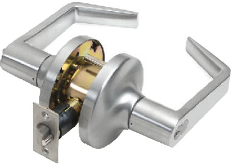 TELL MANUFACTURING CL100010 BRUSHED CHROME STOREROOM LEVER