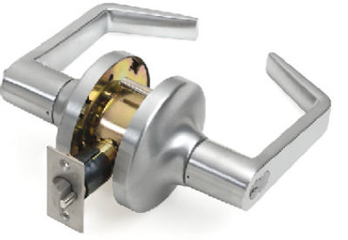 TELL MANUFACTURING CL100011 BRUSHED CHROME ENTRY LEVER LOCK