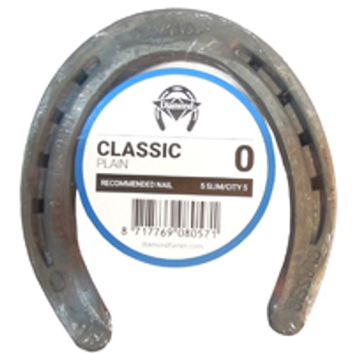 DIAMOND FARRIER CO DC0PR HORSESHOE CLASSIC PLAIN SIZE0