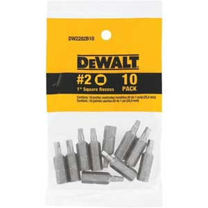 DEWALT TOOLS DW2204 BIT INS ROBERTSON NO0 1IN