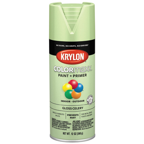 KRYLON PRODUCTS K05510007 COLORMAXX PAINT + PRIMER  GLOSS  CELERY 